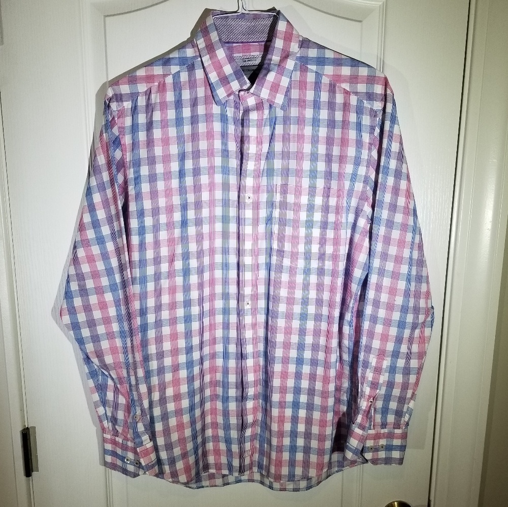 MENS JOHNSTON AND MURPHY BUTTON DOWN SIZE M